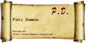 Patz Damos névjegykártya